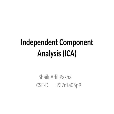 Independent component analysis | PDF
