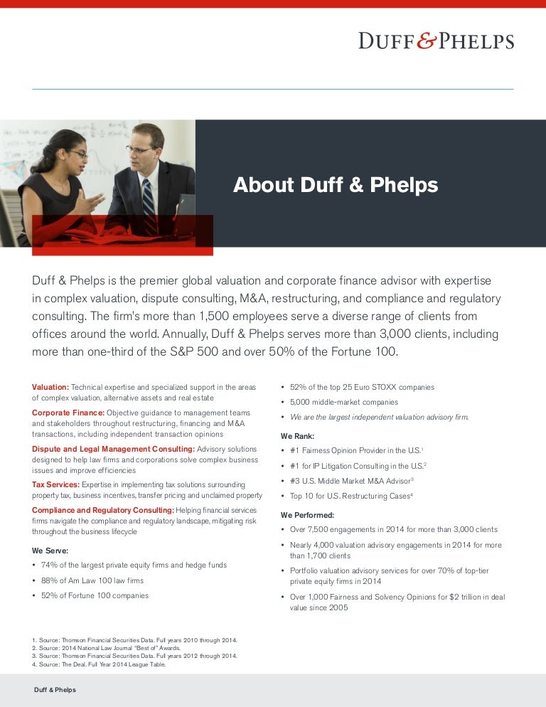 About Duff & Phelps 2015