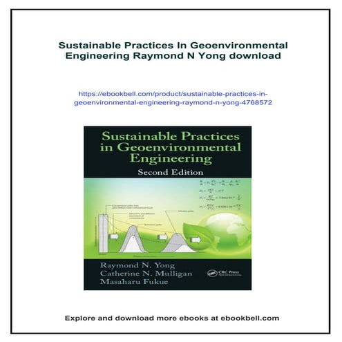 Sustainable Practices In Geoenvironmental Engineering Raymond N Yong | PDF