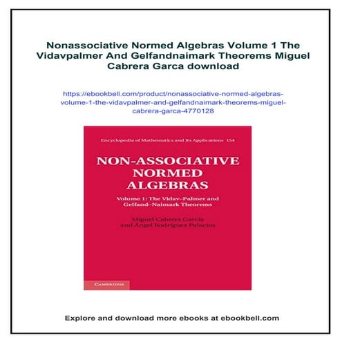 Nonassociative Normed Algebras Volume 1 The Vidavpalmer And ...