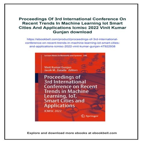 Proceedings Of 3rd International Conference On Recent Trends In Machine Learn...