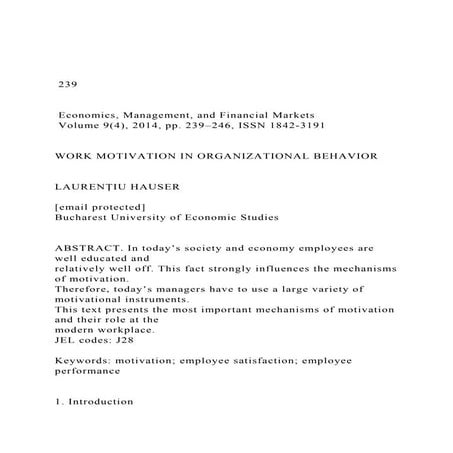  239    Economics, Management, and Financial Markets  .docx