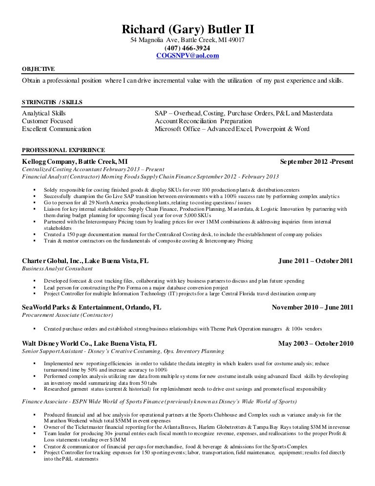 resume financial analyst