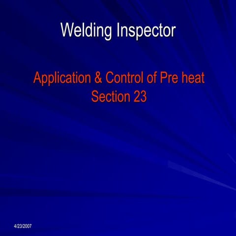 23 Application and Control of Pre-Heat.ppt
