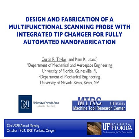 Design and Fabrication of a Multifunctional Scanning Probe
