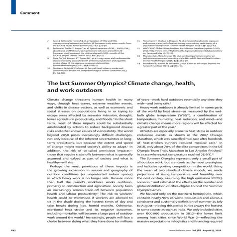 The Last Summer Olympics?