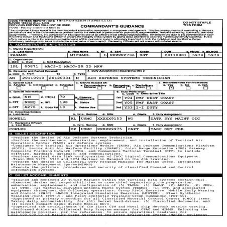 FitRep12091303 | PDF