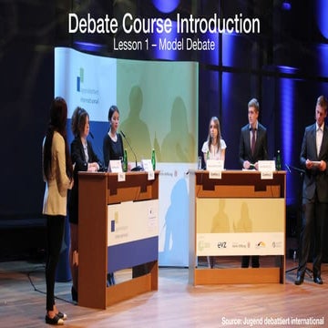 Up for Debate Lesson 1 Model Debate