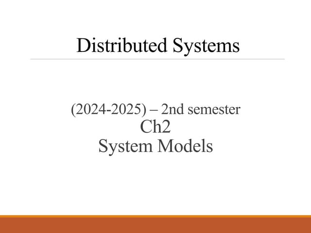 11 Distributrd Systems and parallel systems_Chapter 2