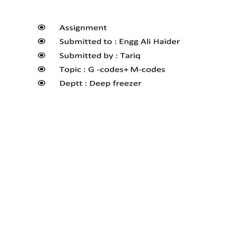 G code and M code | PDF