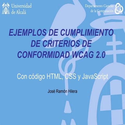 Ejemplos de WCAG 2.0