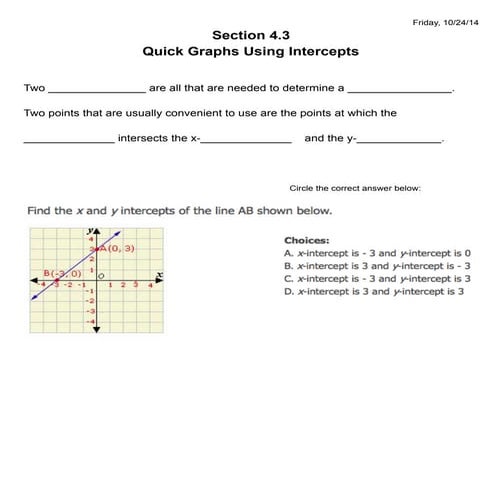 Section 4.3 Fill in sheet