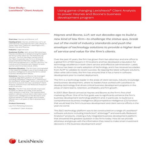 LexisNexis Capabilities Presentation | PPT