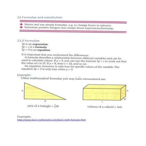 23 formulae and substitution
