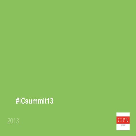 CIPR Inside measurement summit - 23 July 2013