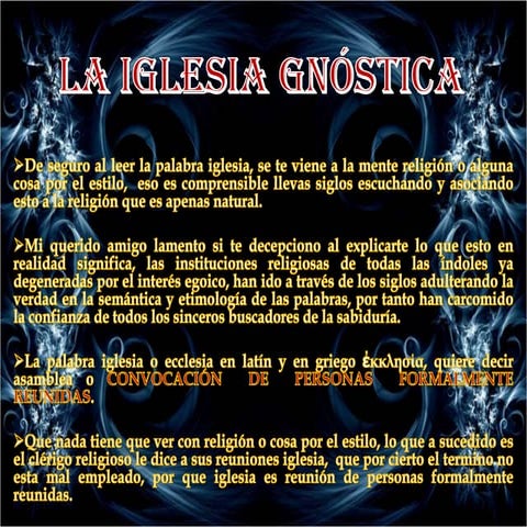23 la iglesia gnostica...