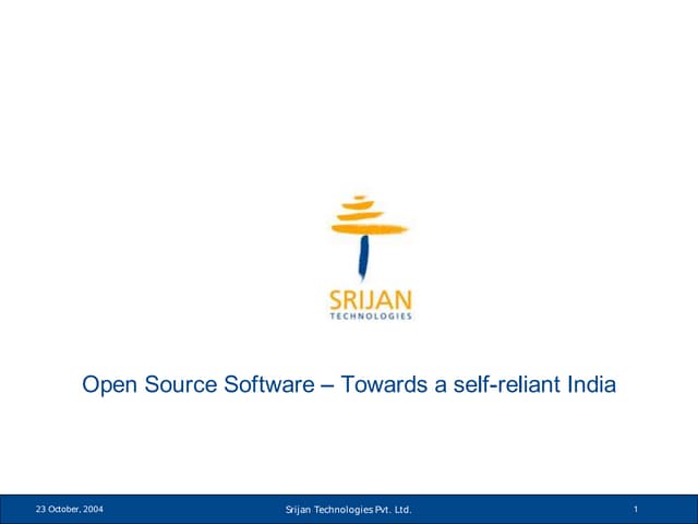 Presentation on Open Source at PHDCC
