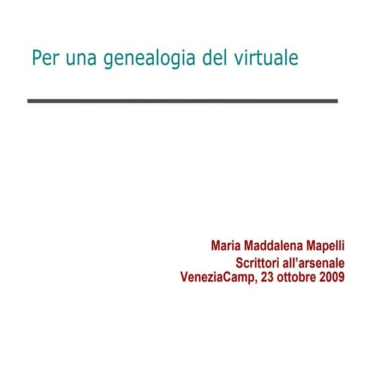 Maddalena Mapelli - 23 Ottobre 09 Venezia Camp Mattina