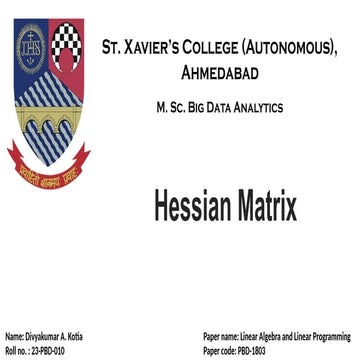 Comprehensive Guide to Hessian Matrix and Its Applications in ...