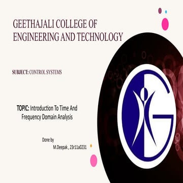 Comprehensive Introduction to Time and Frequency Domain Analysis in ...