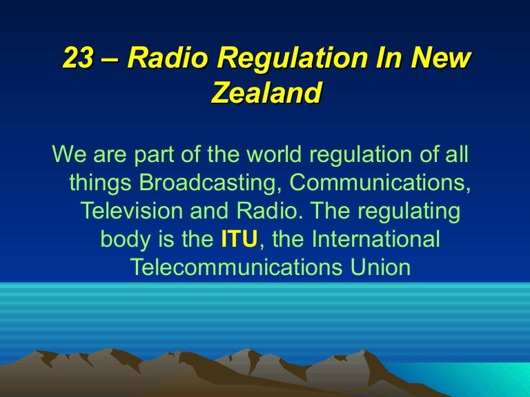 23 Radio Regulations & 24 Operating Practices