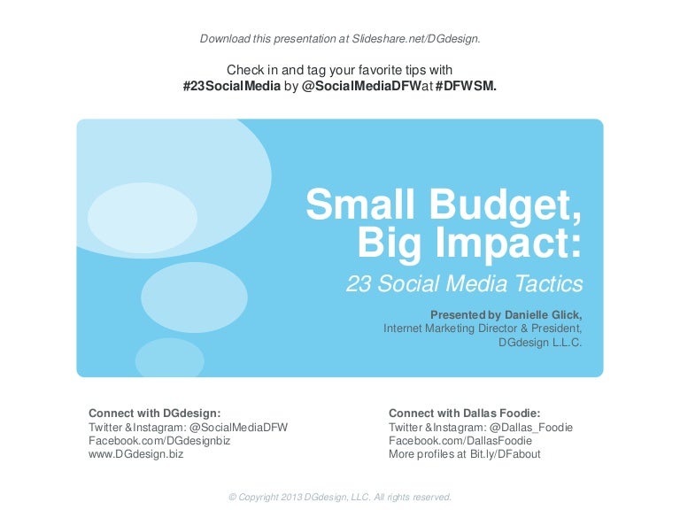 small budget big impact