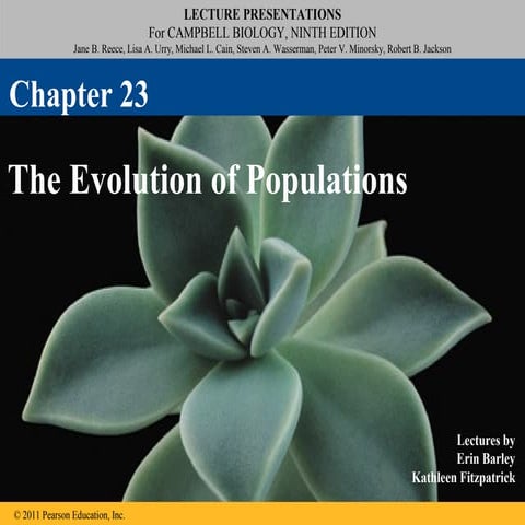 23 the evolution of populations
