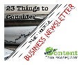 23 Things to Consider When Creating a Business Newsletter