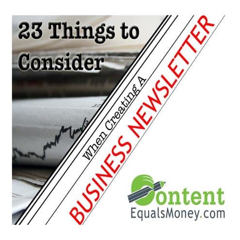 23 Things to Consider When Creating a Business Newsletter