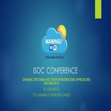 Mawingu: Ideas for the sustainability of Community Networks