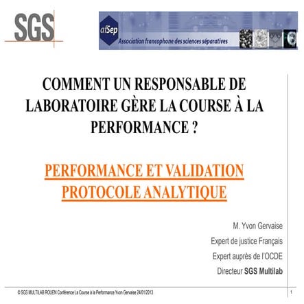 Qu'est ce que le pilotage de la performance dans un laboratoire d'analyse et ...