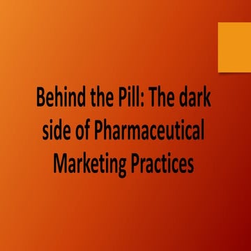 The Dark side of indian pharma marketing