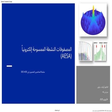 Comprehensive Overview of Active Electronically Scanned Arrays (AESA ...