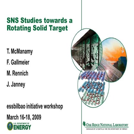 ESS-Bilbao Initiative Workshop. SNS Studies towards a rotating solid target.