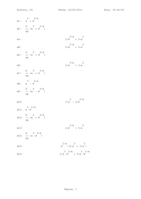 Derivadas con Derive