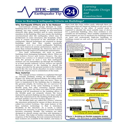 Earthquake Resistant Building - Base Isolation Technique | PDF
