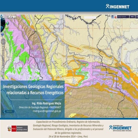 Investigaciones Geológicas Regionales relacionadas a recursos energéticos