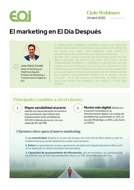 Marketing del día después por José María Corella