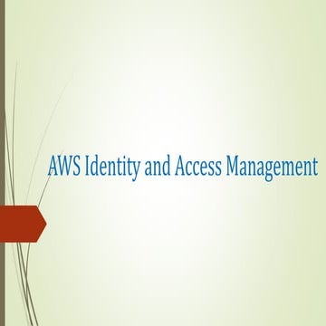 AWS Identity and access management for users