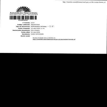 24 sep-2009 observaciones a art.60 de la ley organica de la funcion legislativa
