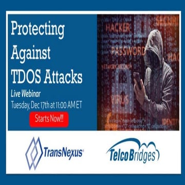 How to Protect Against TDOS Attacks