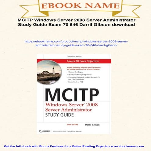 MCITP Windows Server 2008 Server Administrator Study Guide Exam 70 646 Darril...
