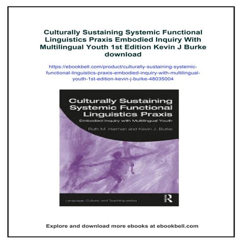 Culturally Sustaining Systemic Functional Linguistics Praxis Embodied ...