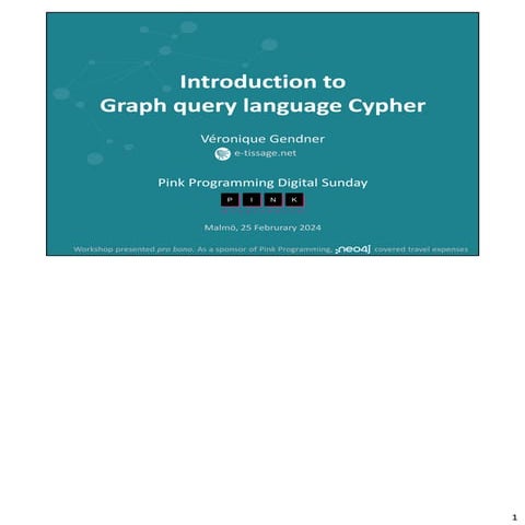 Introduction to Graph query language Cypher | PDF