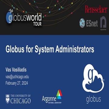 Globus for System Administrators