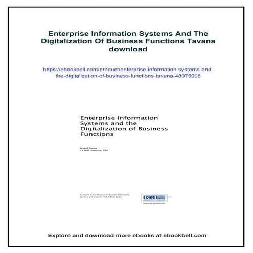 Enterprise Information Systems And The Digitalization Of Business ...