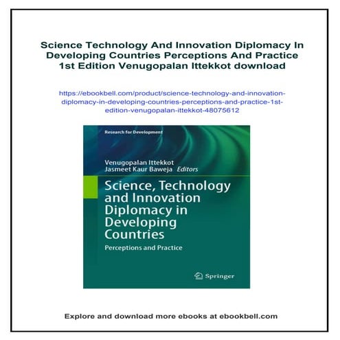 Science Technology And Innovation Diplomacy In Developing Countries Perceptio...