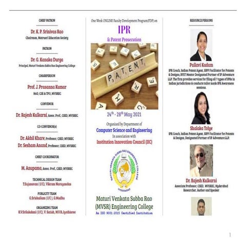 IPR and Patent Prosecution