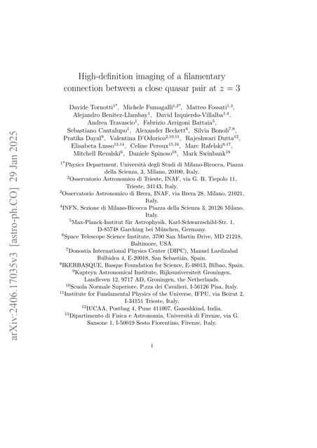 High-definition imaging of a filamentary connection between a close quasar pair at z = 3