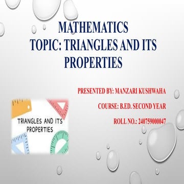 Triangle and its types and their properties